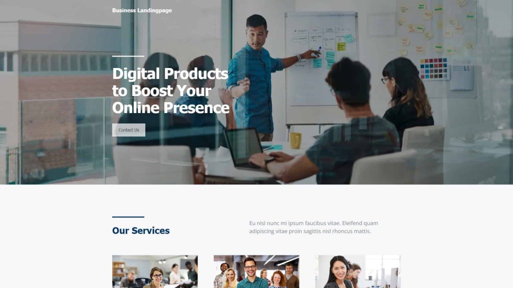 Business Landingpage WordPress Elementor Template